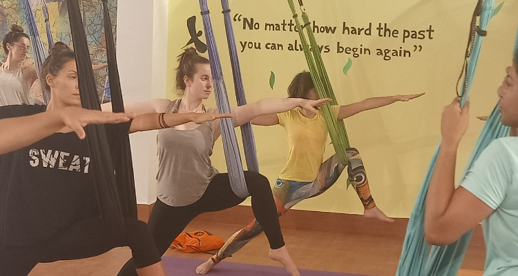 50 hours - 6 Night Aerial yoga Teacher Training  course in Rishikesh india